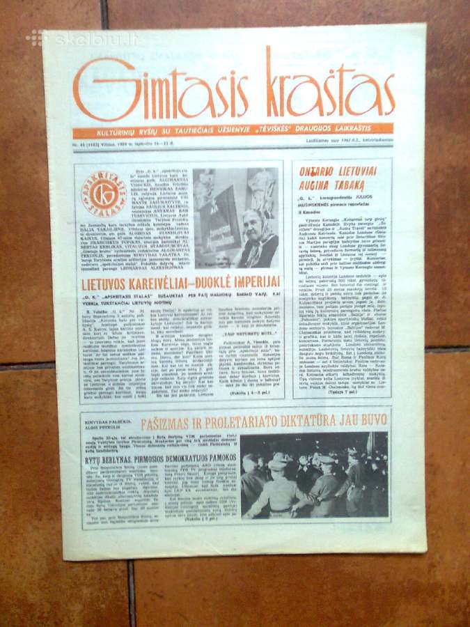 Laikraščių "Gimtasis Kraštas" 1989 metų komplektas - nuotraukos Nr. 10