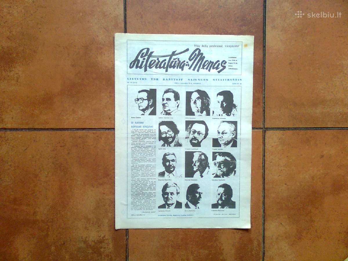 Lakraščiai "Literatūra ir menas" 1989 m. 18-25 Nr.