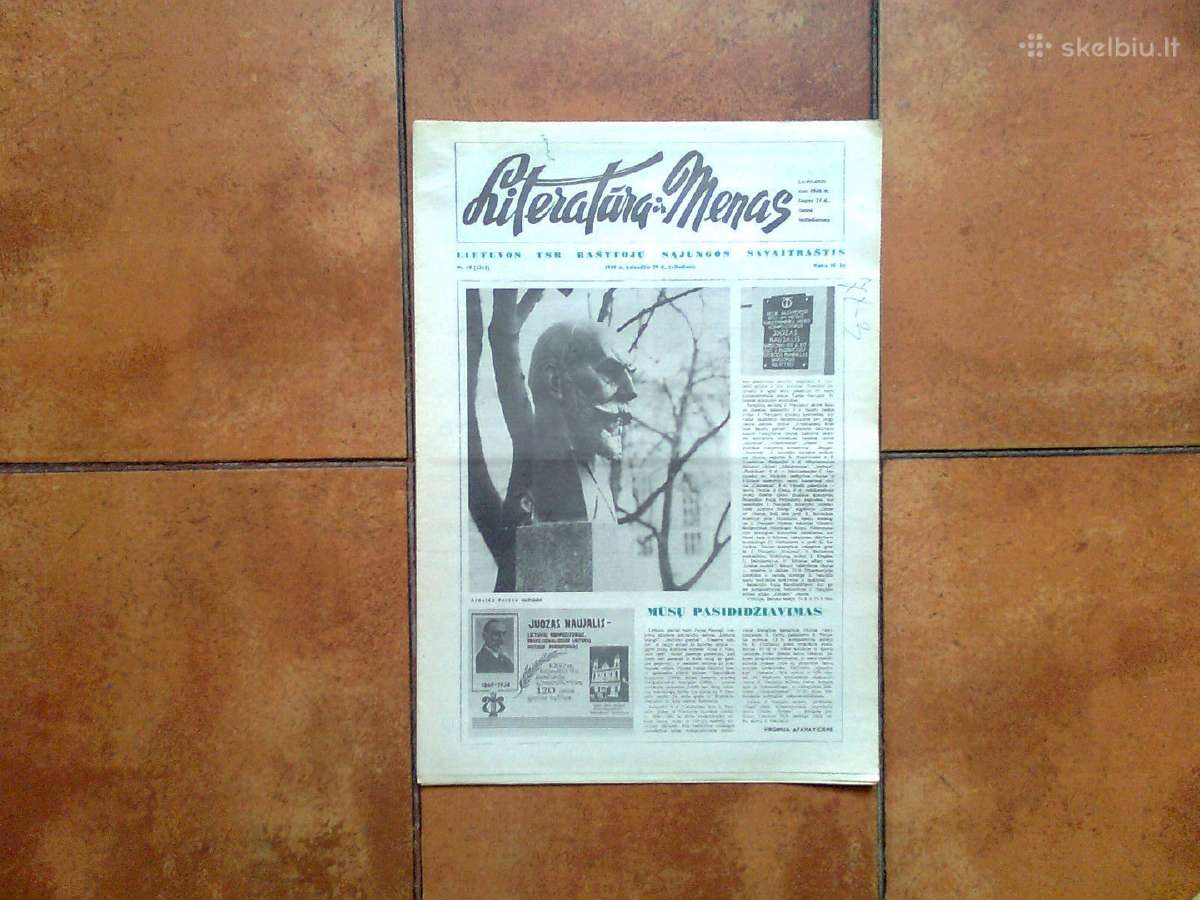 Lakraščiai "Literatūra ir menas" 1989 m. 18-25 Nr. - nuotraukos Nr. 2