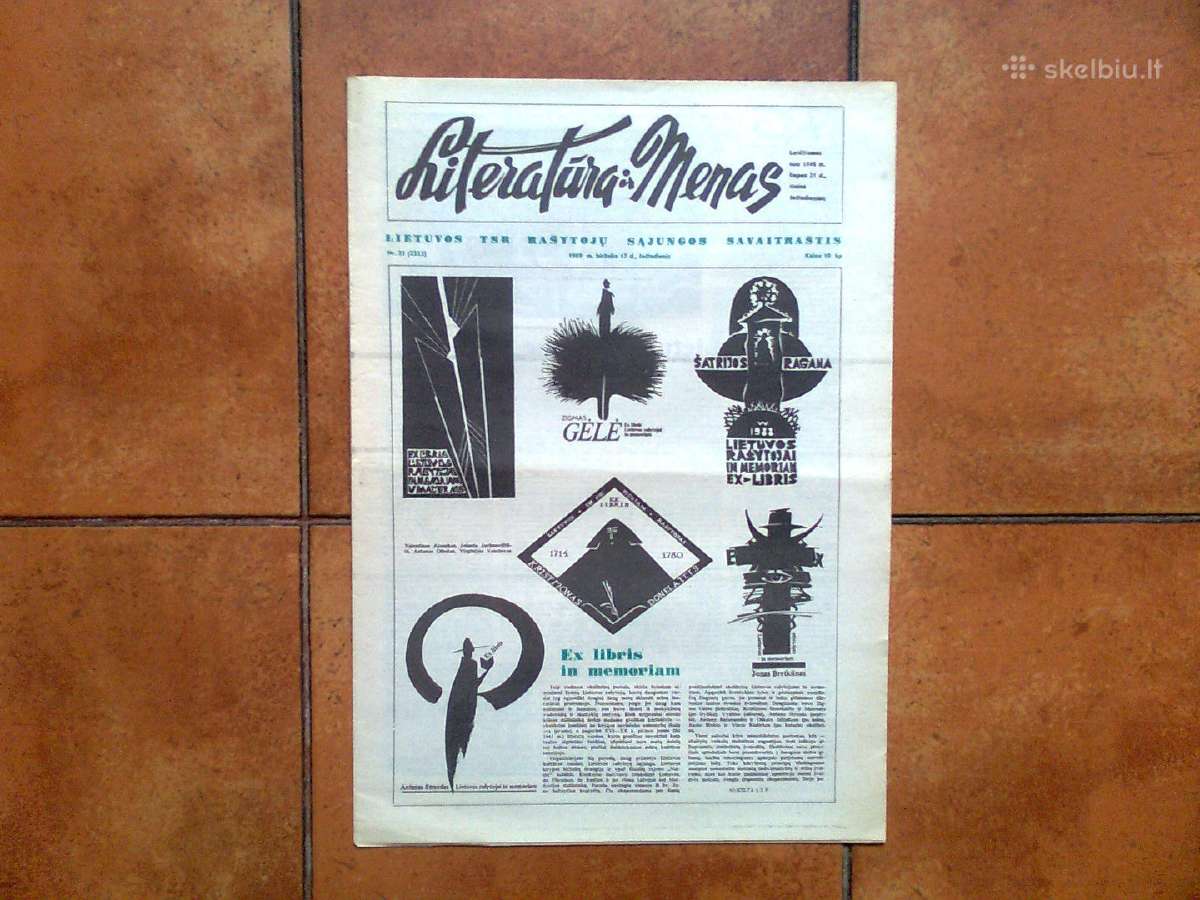 Lakraščiai "Literatūra ir menas" 1989 m. 18-25 Nr. - nuotraukos Nr. 9