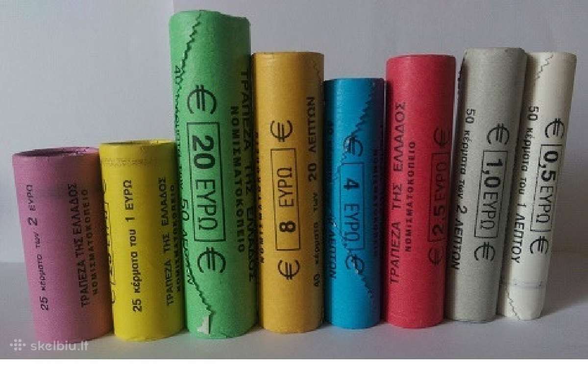 Kipras 1 ct - 50 ct apyvartines monetos is rulonu - nuotraukos Nr. 2