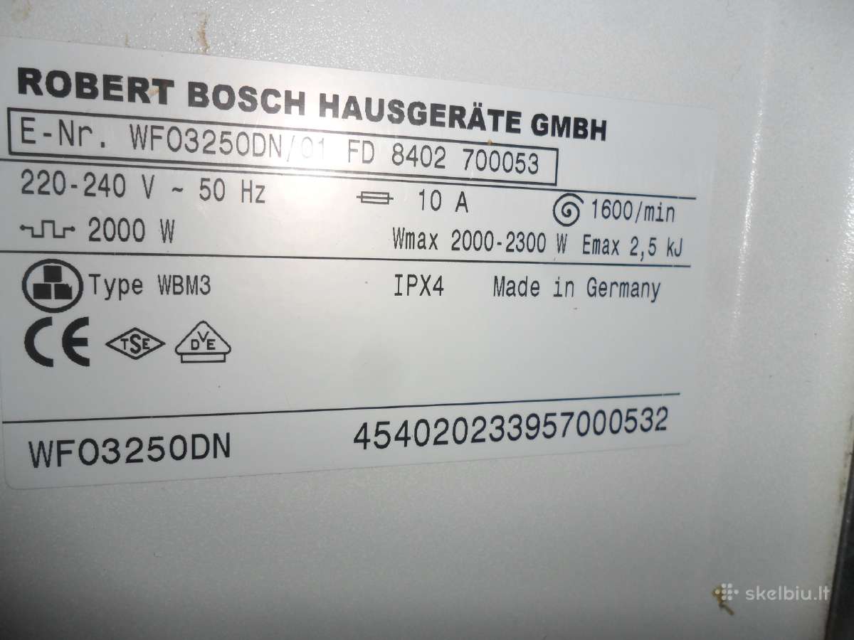 Bosch Skalbimo Masina - nuotraukos Nr. 5