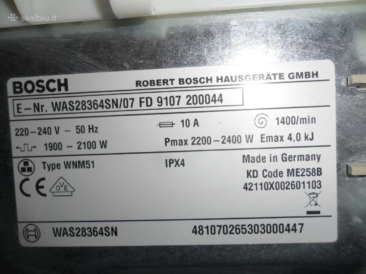 Bosch 8kg A++ + - nuotraukos Nr. 6