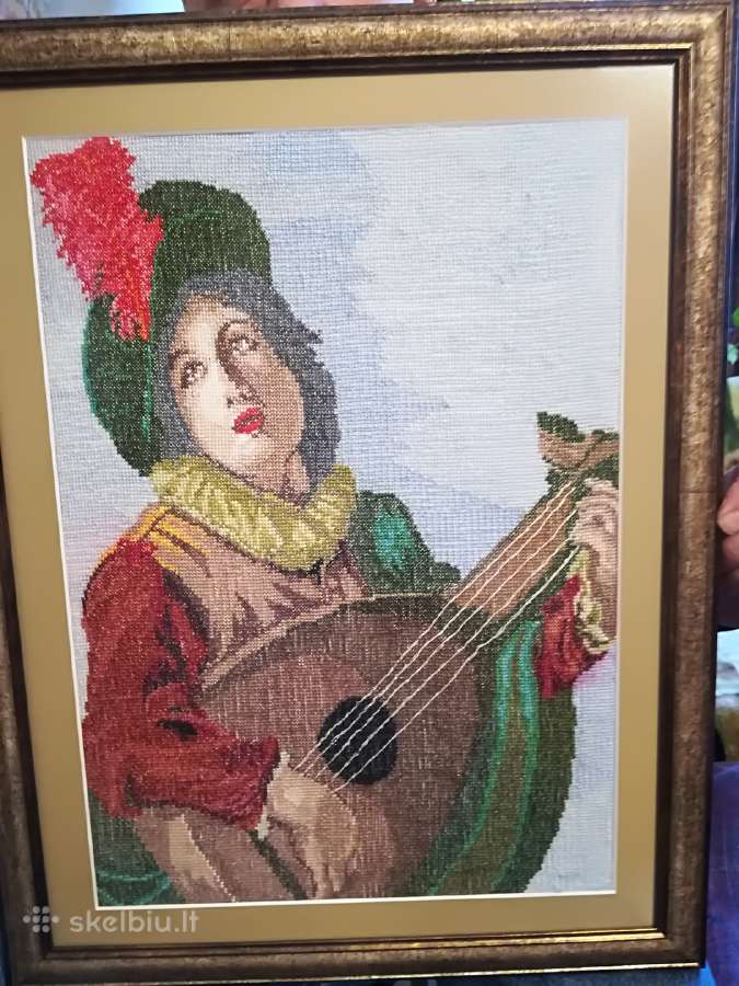 Kryželiu siuvinėtas paveikslas