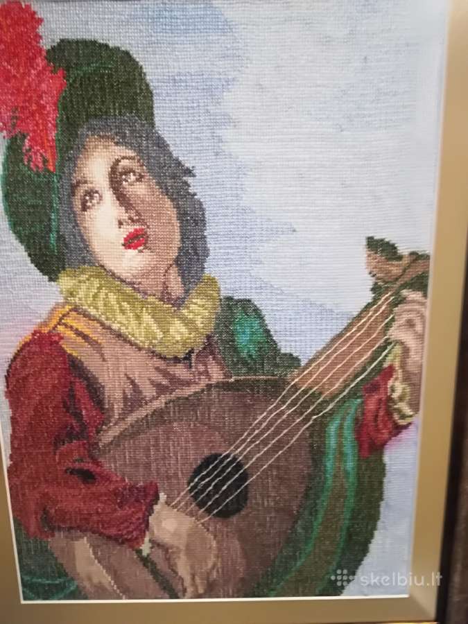 Kryželiu siuvinėtas paveikslas - nuotraukos Nr. 2