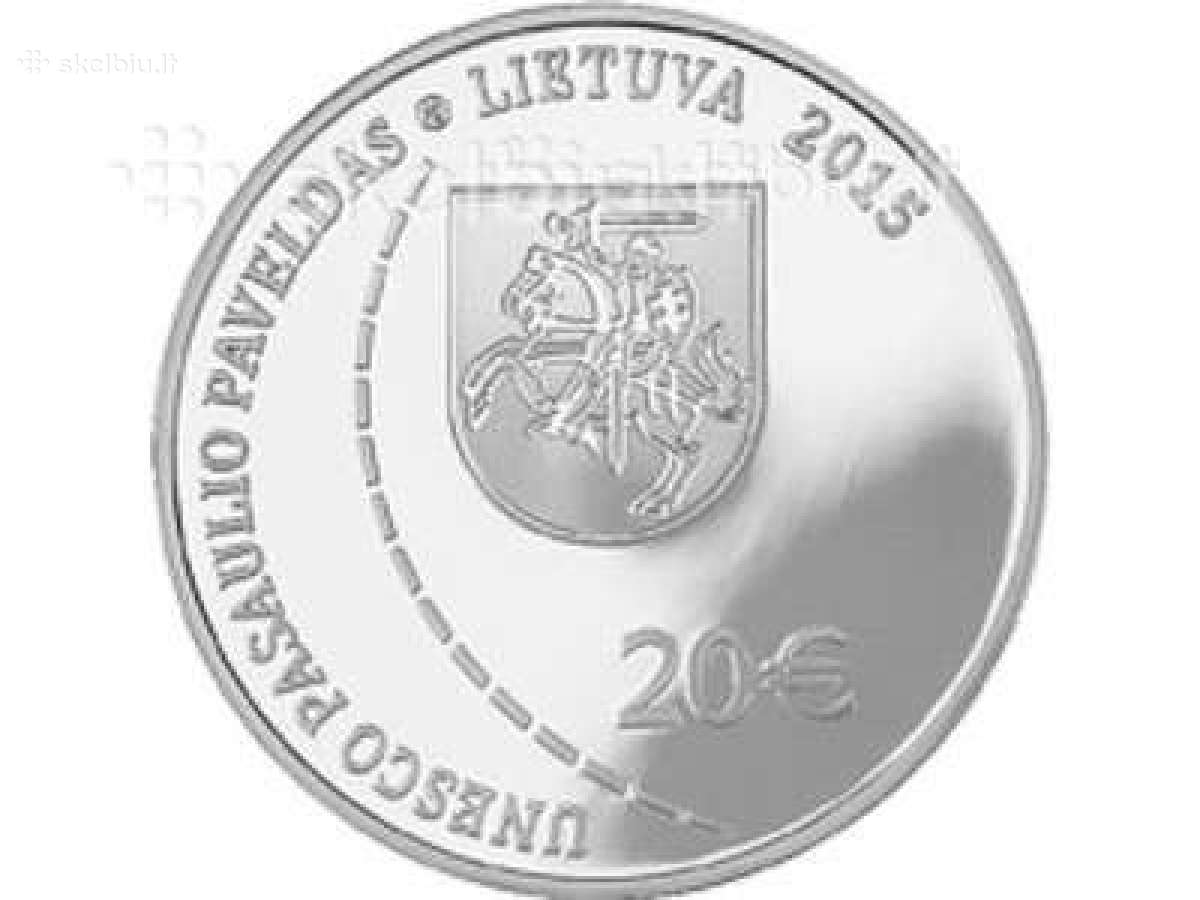 20 Eurų sidabrinė moneta, skirta Struvės geodezini