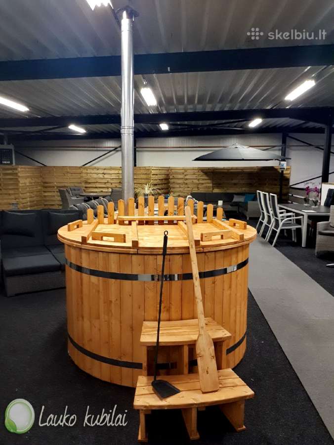 Lauko kubilas 1.60m su eglės apdaila - nuotraukos Nr. 5