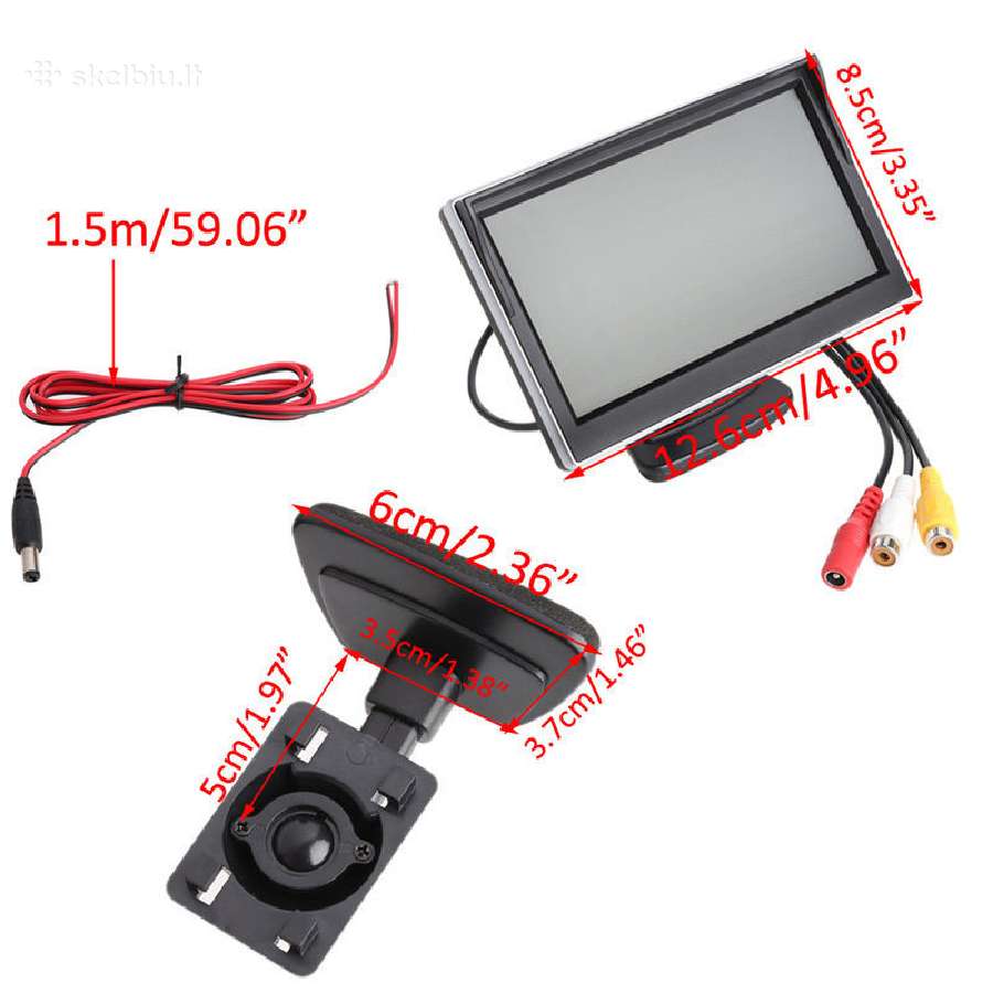 Galinio vaizdo parkavimosi kamera ir LCD monitoriu - nuotraukos Nr. 5