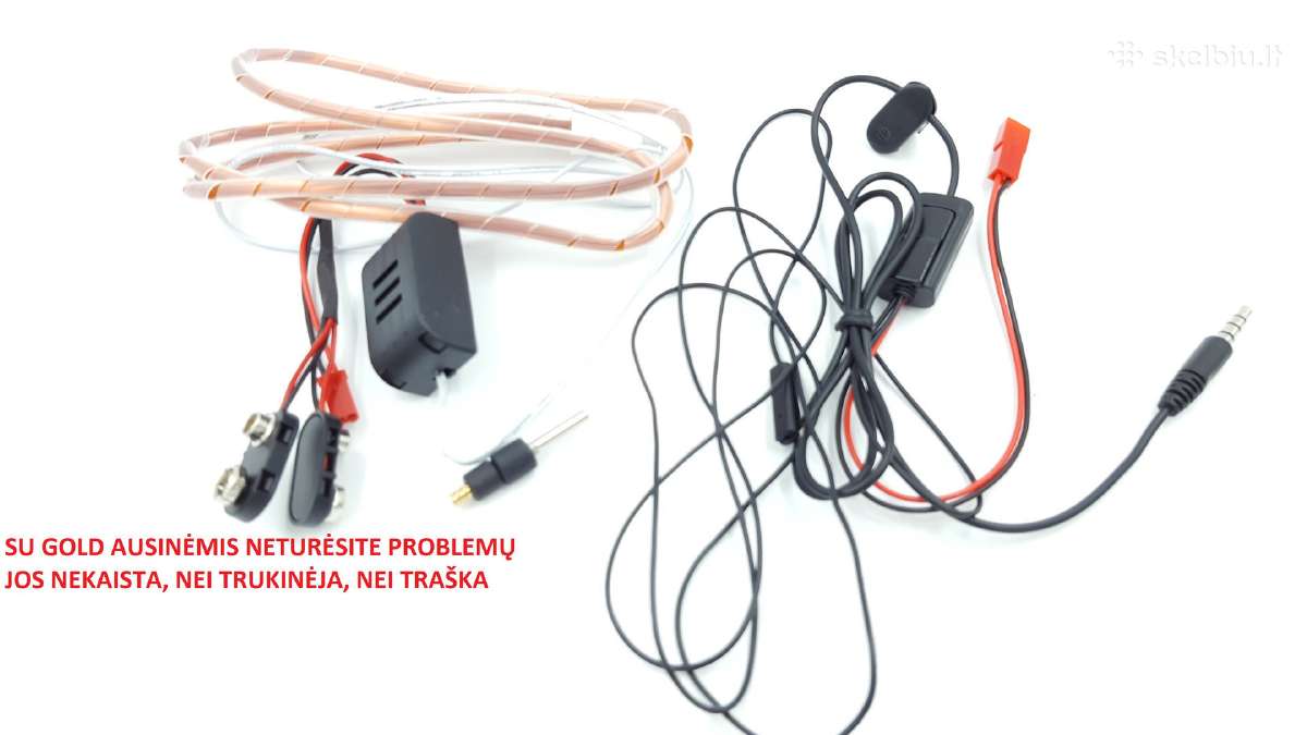 Slaptos ausinės egzaminams Gold belaidės Bluetooth