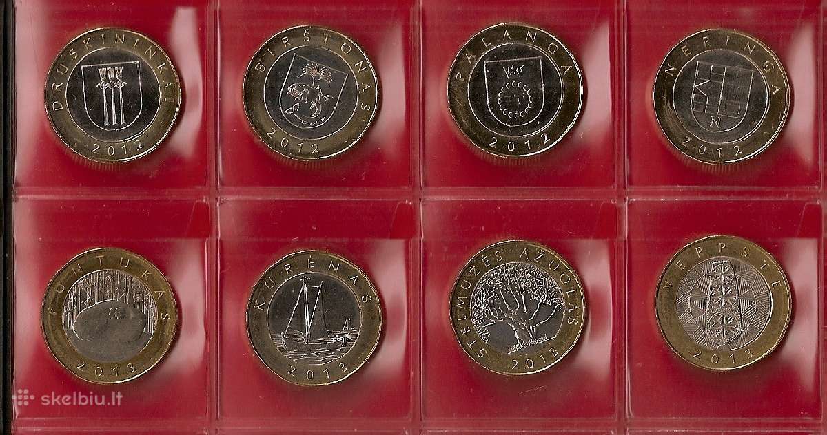 Lietuva 2012-2013m. 2 Litų Rinkinys (8 Monetos)
