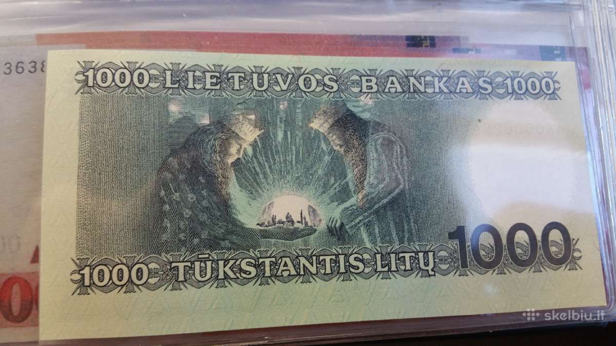1000 litų 1991 metu bankinio stovio - nuotraukos Nr. 2