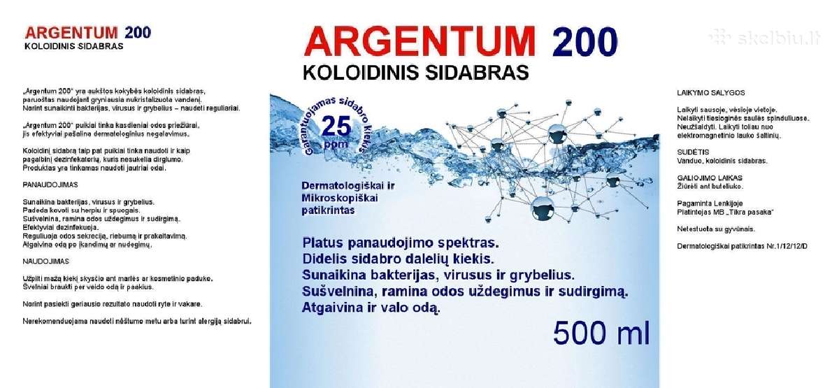 Koloidinis sidabras - 500 ml - nuotraukos Nr. 2