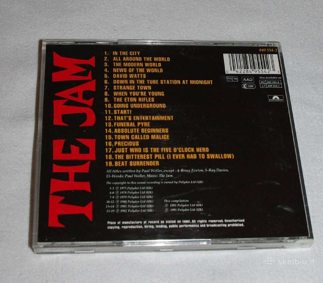 The Jam albumas „Greatest hits“, 1991 - nuotraukos Nr. 3