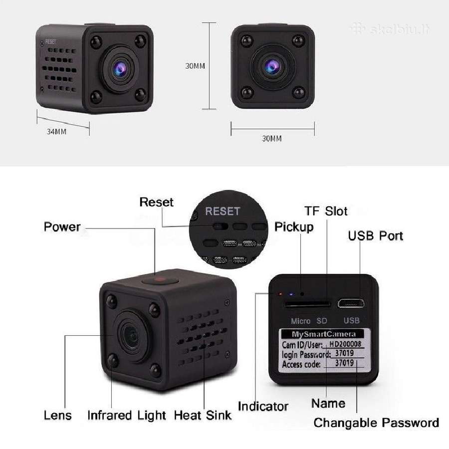 Nematoma naktinio filmavimo Ip, WiFi, P2p kamera - nuotraukos Nr. 6