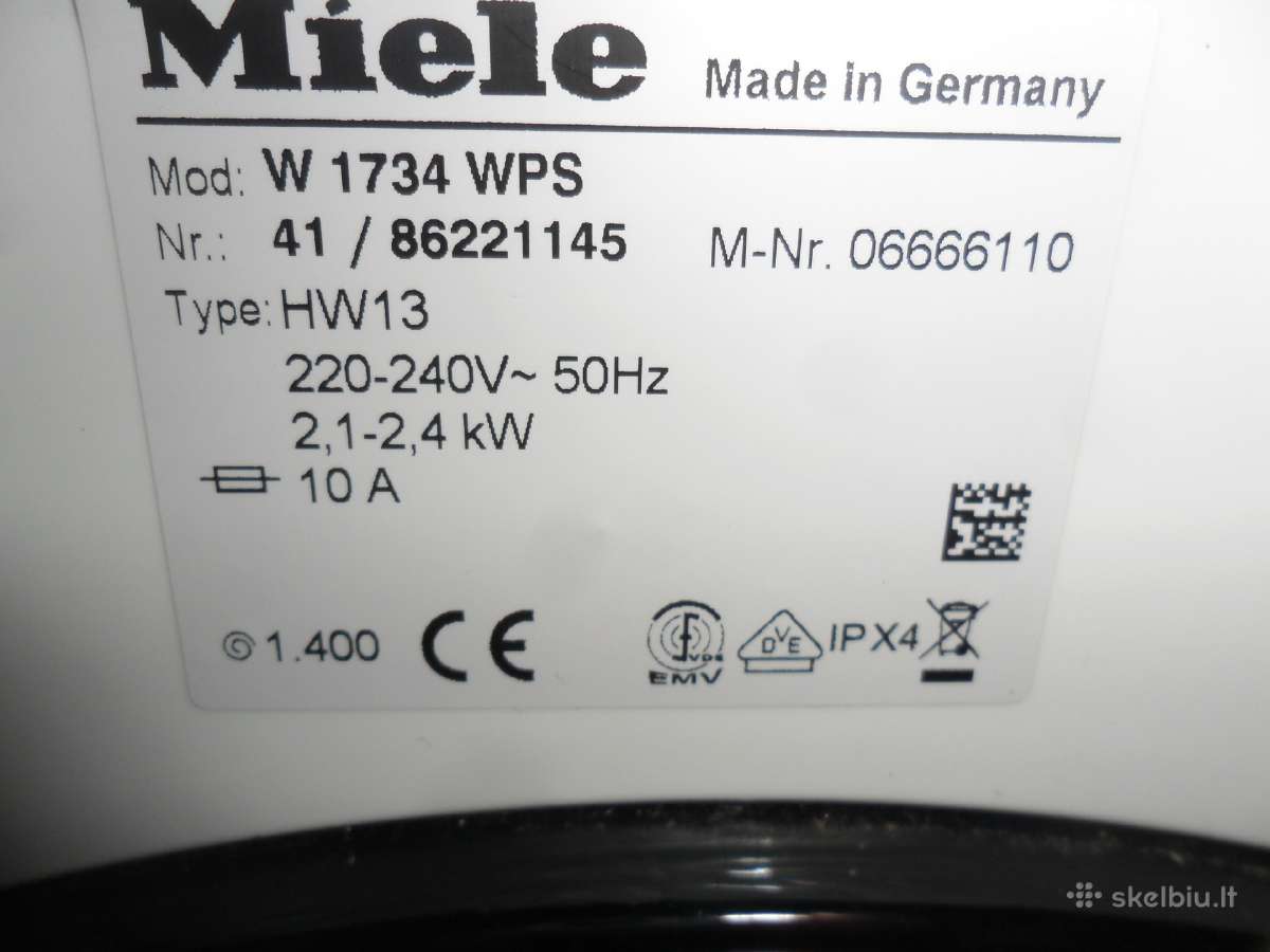 Miele W1734wps - nuotraukos Nr. 4