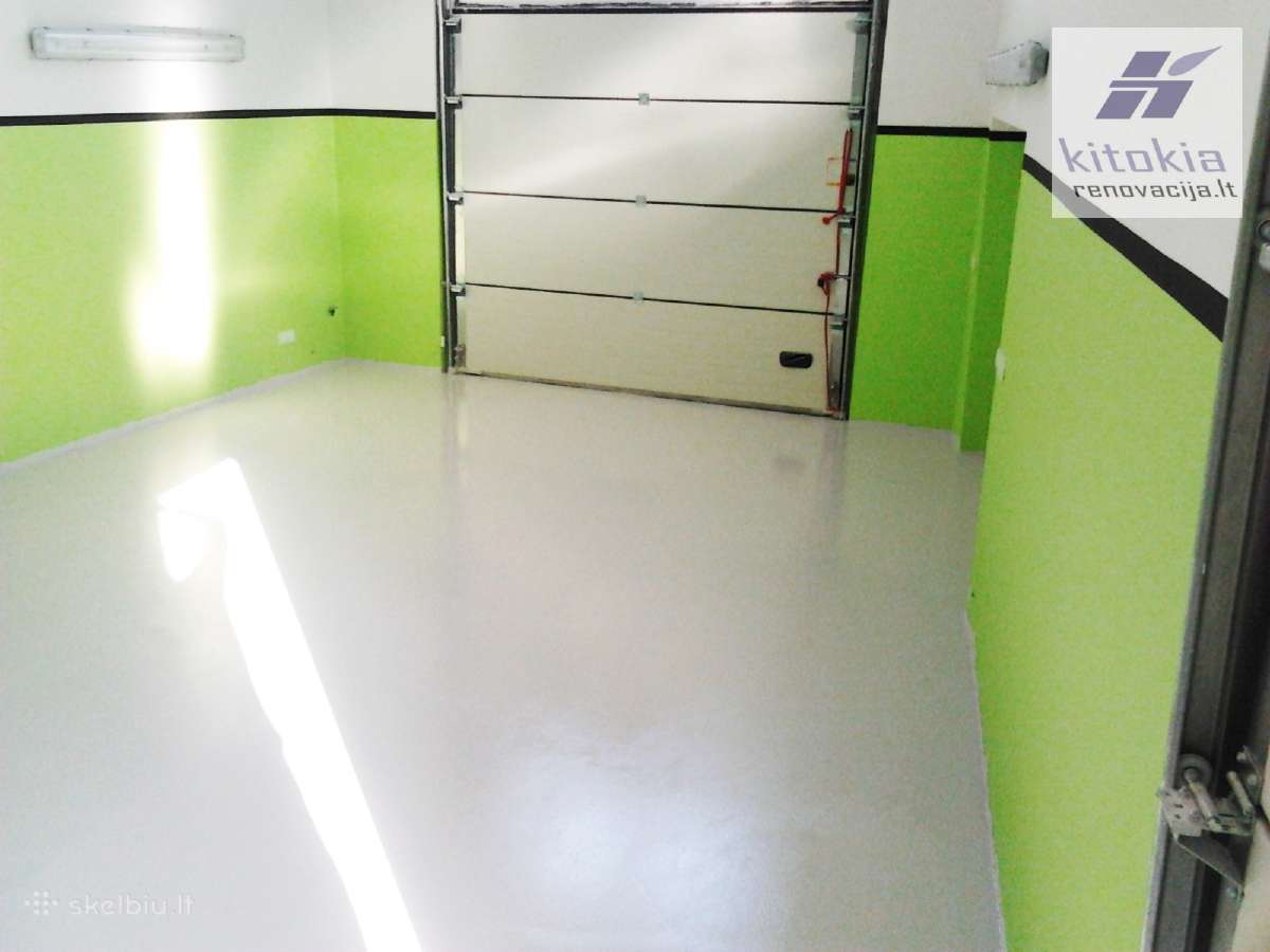 Dažoma epoksidinė grindų danga garažams, katilinėm - nuotraukos Nr. 2