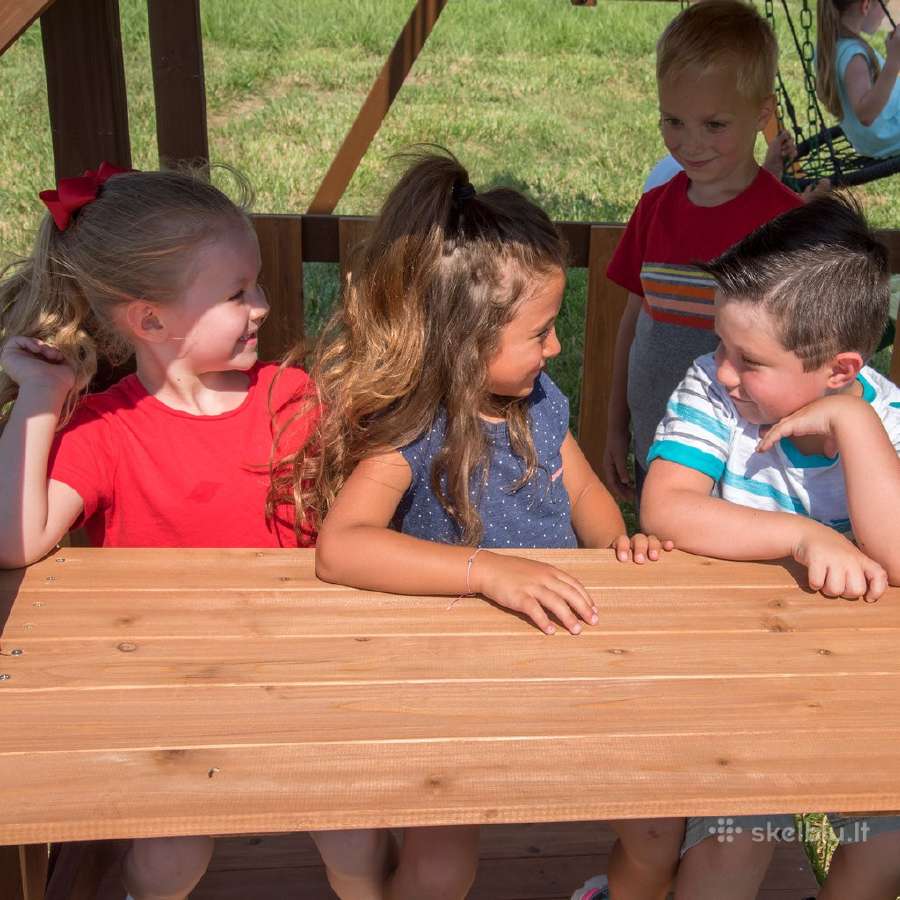 Vaikų lauko žaidimo aikštelė Woodlit kedro mediena - nuotraukos Nr. 8