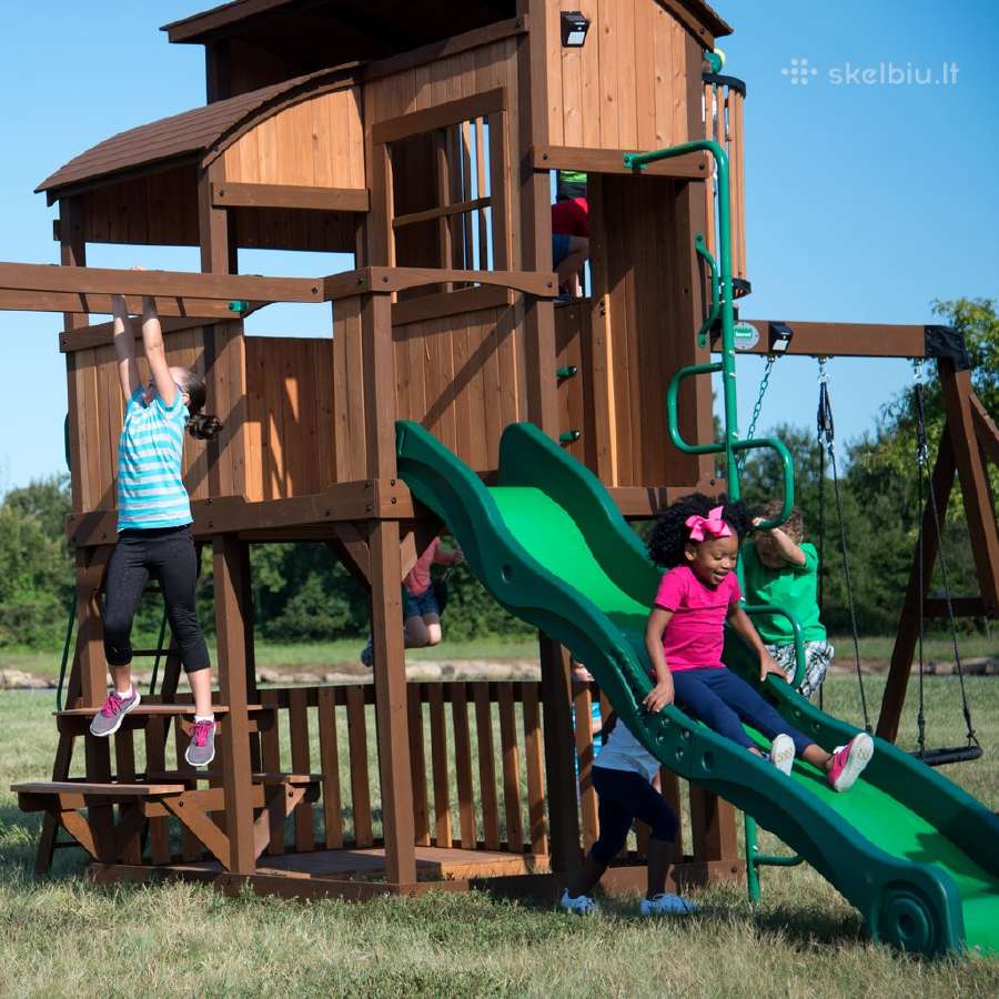 Vaikų lauko žaidimo aikštelė Woodlit kedro mediena - nuotraukos Nr. 10