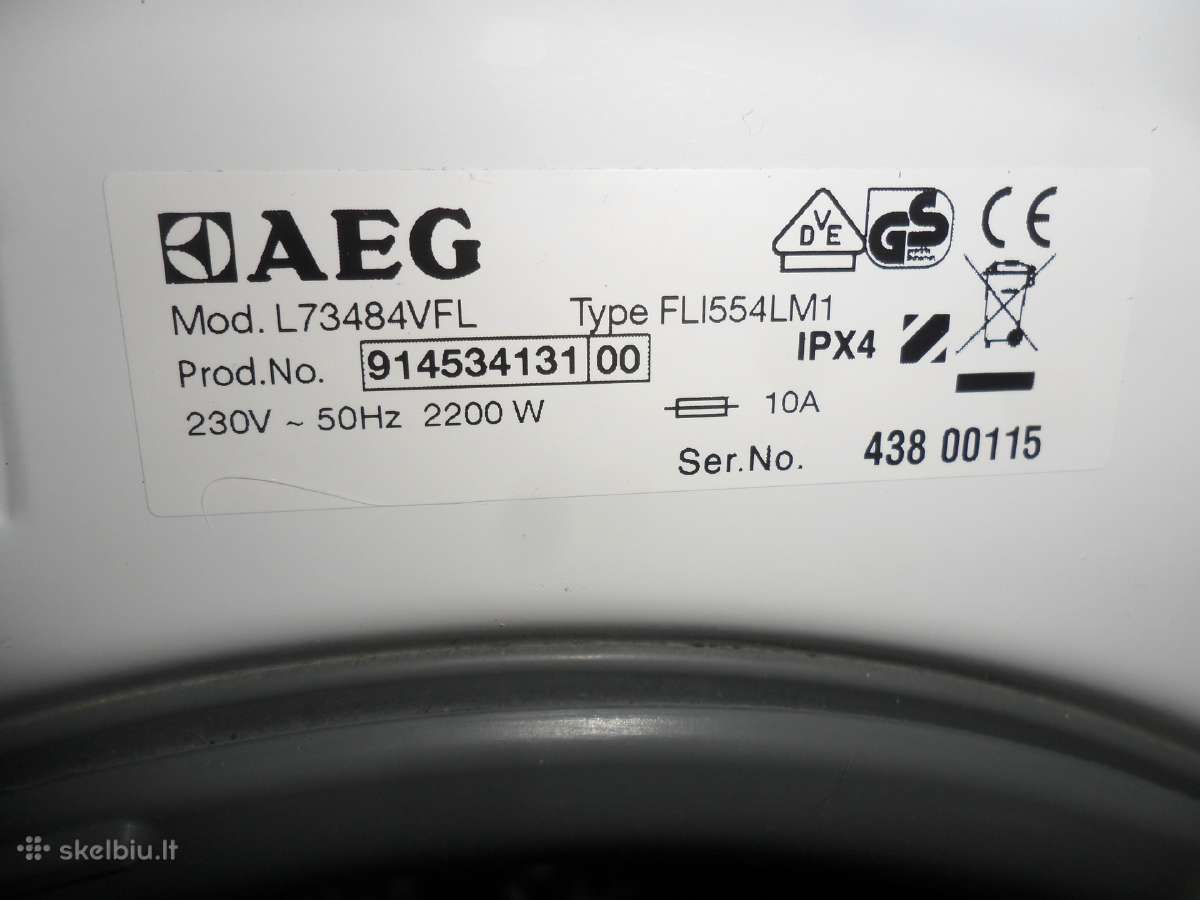 Aeg 8kg A++,siauresne - nuotraukos Nr. 7