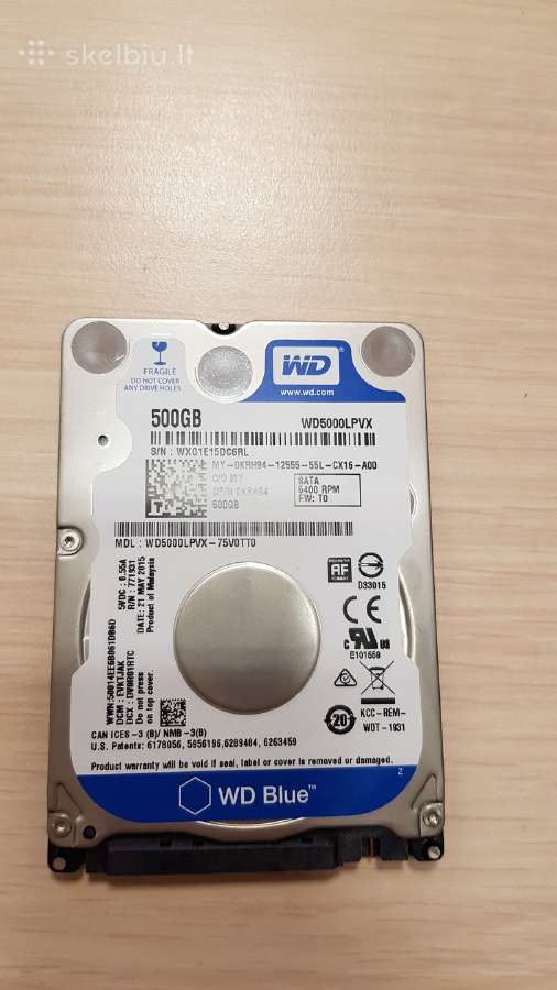 Wd Blue 2,5" slim kietas diskas 500gb