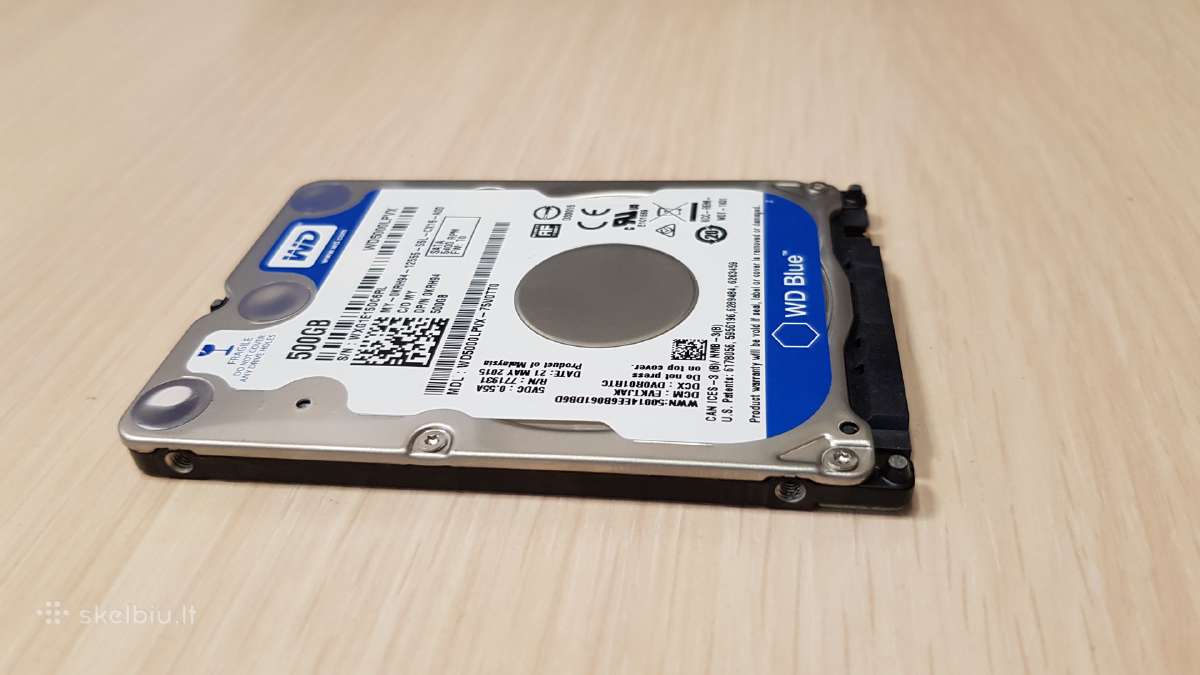 Wd Blue 2,5" slim kietas diskas 500gb - nuotraukos Nr. 2