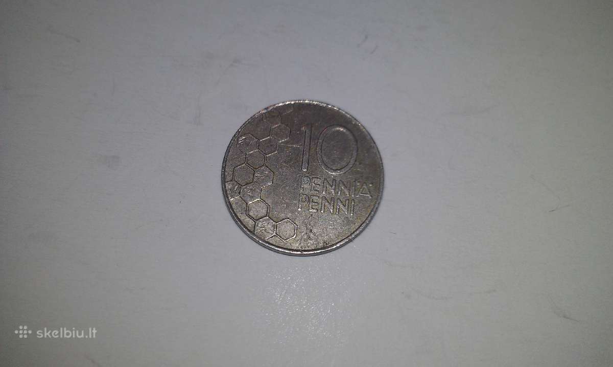 Moneta Finland 10 penniä, 1991 m.