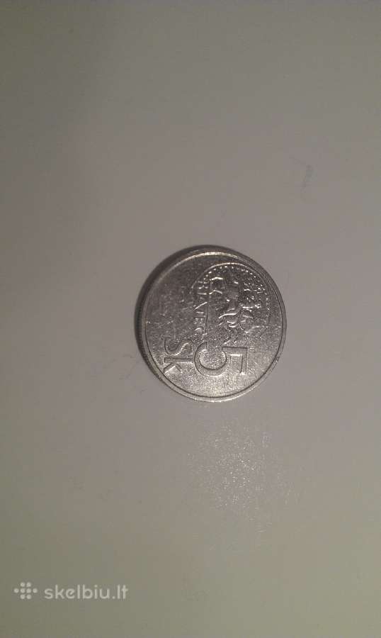 Moneta Slovenska republika 1993m 5 sk Biatec