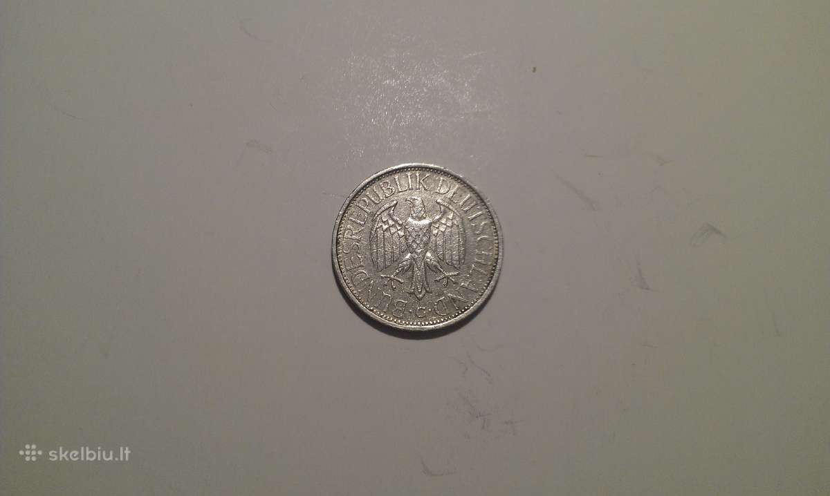 Monetą1 Mark 1972 J Deutschland 1 Deutsche Mark Bu - nuotraukos Nr. 2
