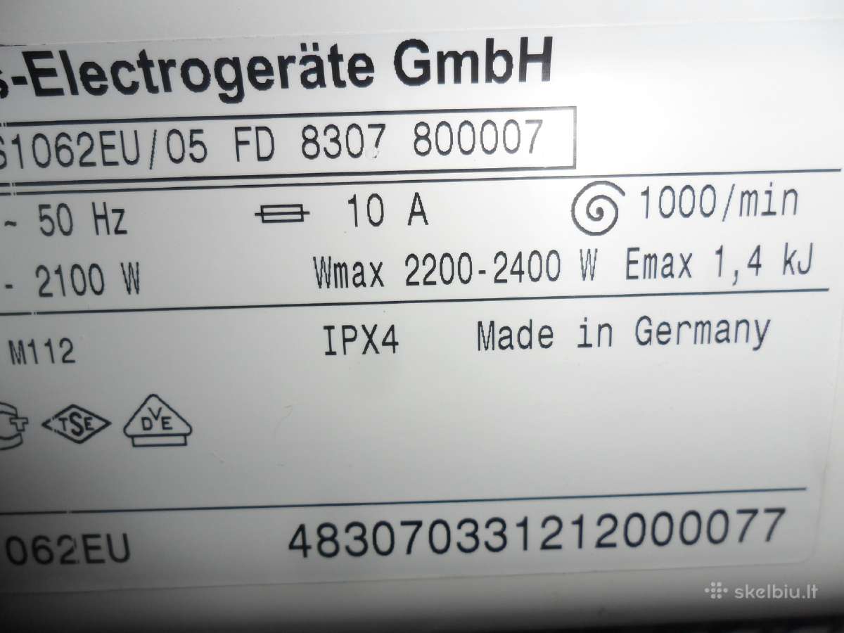 Siemens siaura skalbimo masina(44cm) - nuotraukos Nr. 6