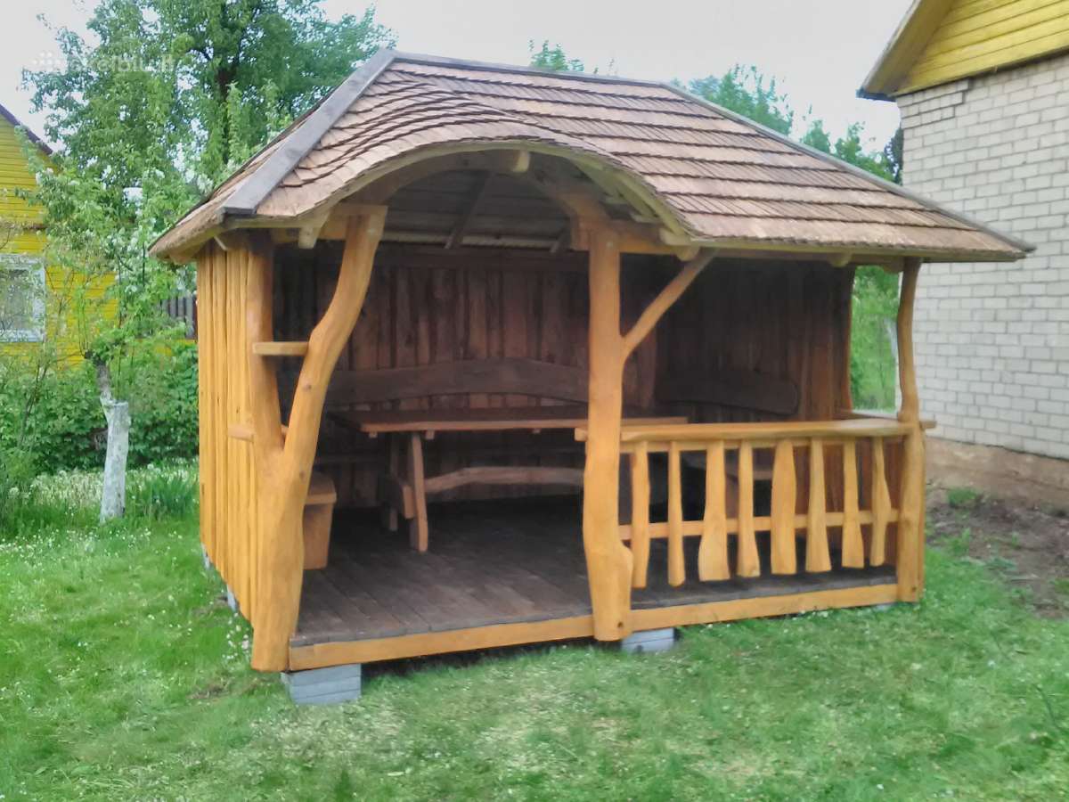Pavėsinė, medinė šulinio apdaila - nuotraukos Nr. 32
