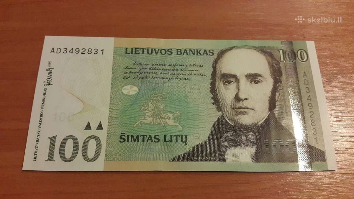 100 litų 2007m Unc