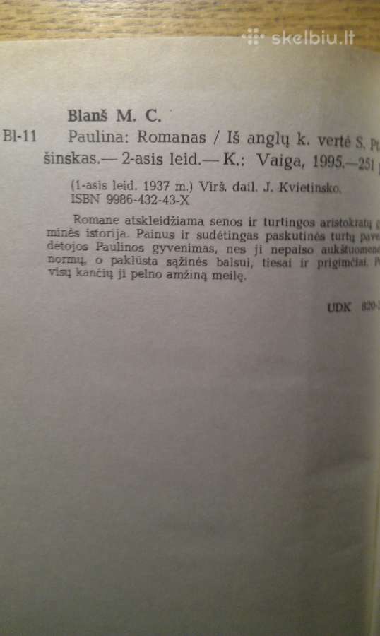 "Paulina" Celesta M. Blanš 1995 m. - nuotraukos Nr. 4
