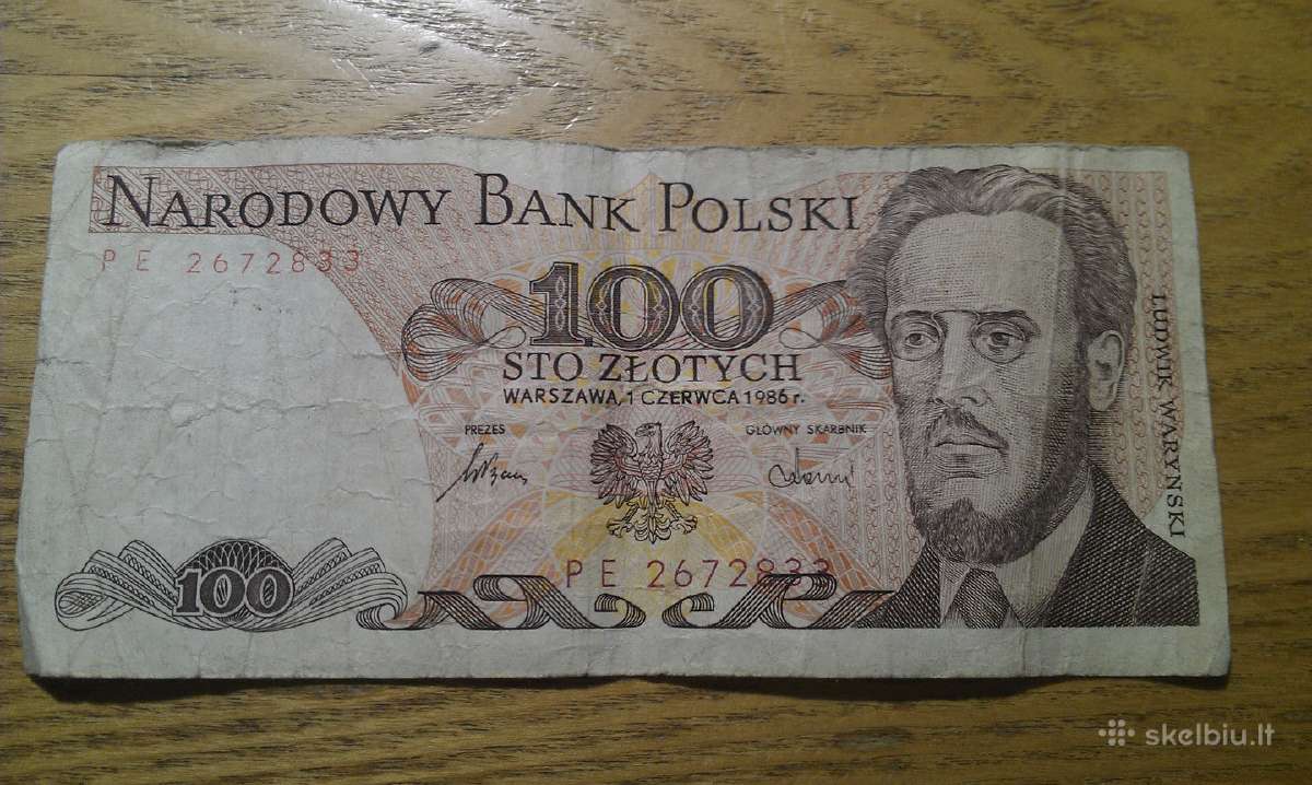 Lenkijos 100 zlotu 1986 m.