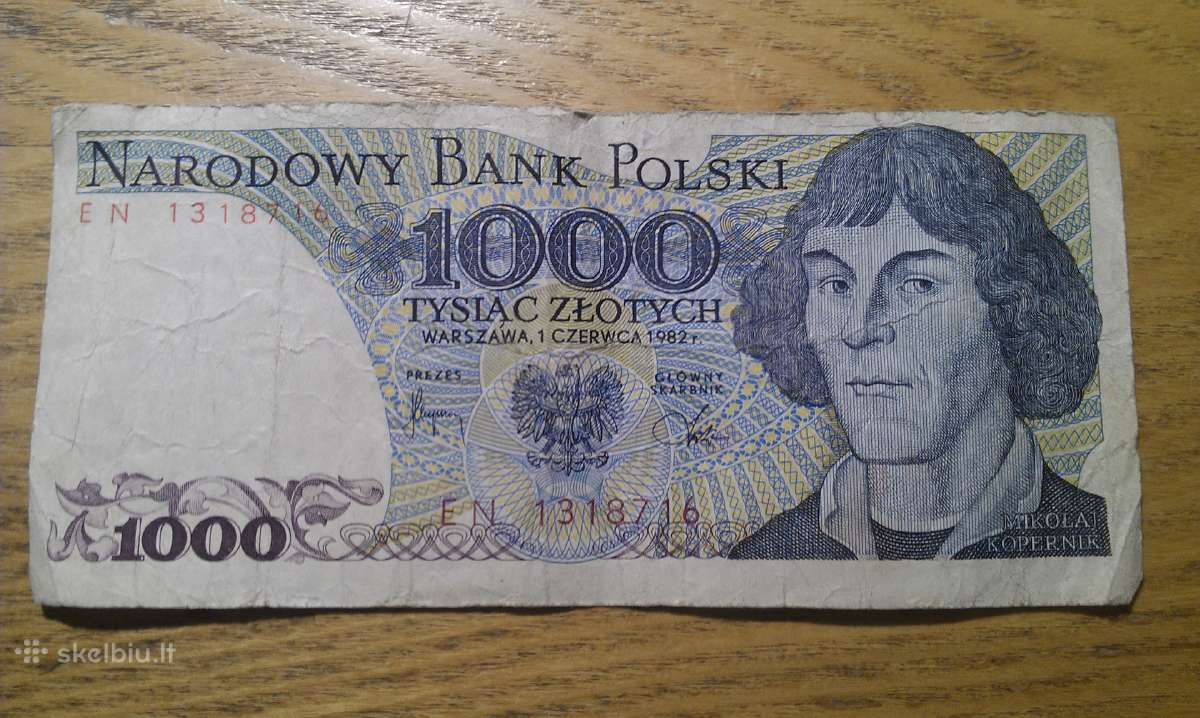 Lenkijos 1000 zlotų 1982 m.