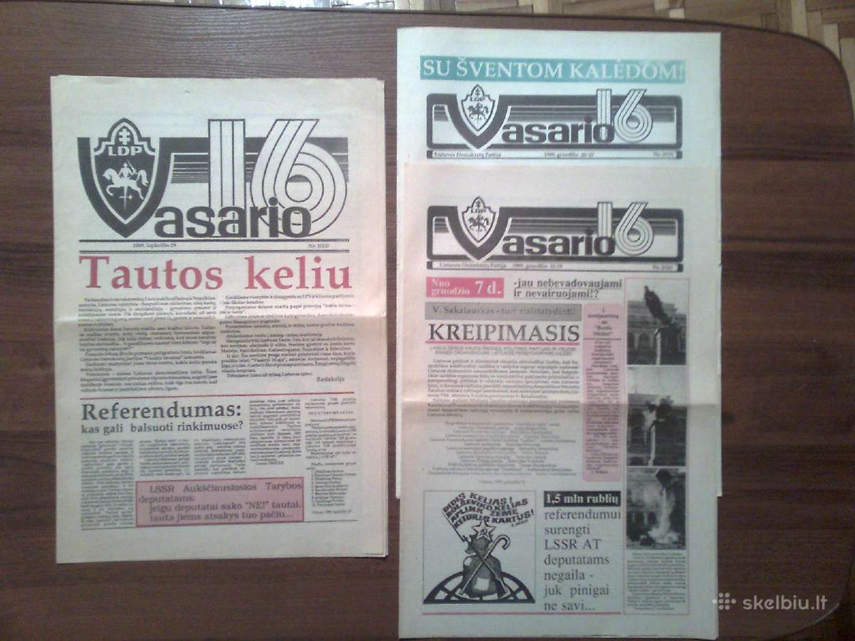 Laikrastis "Vasario 16" 1989-1990 metai