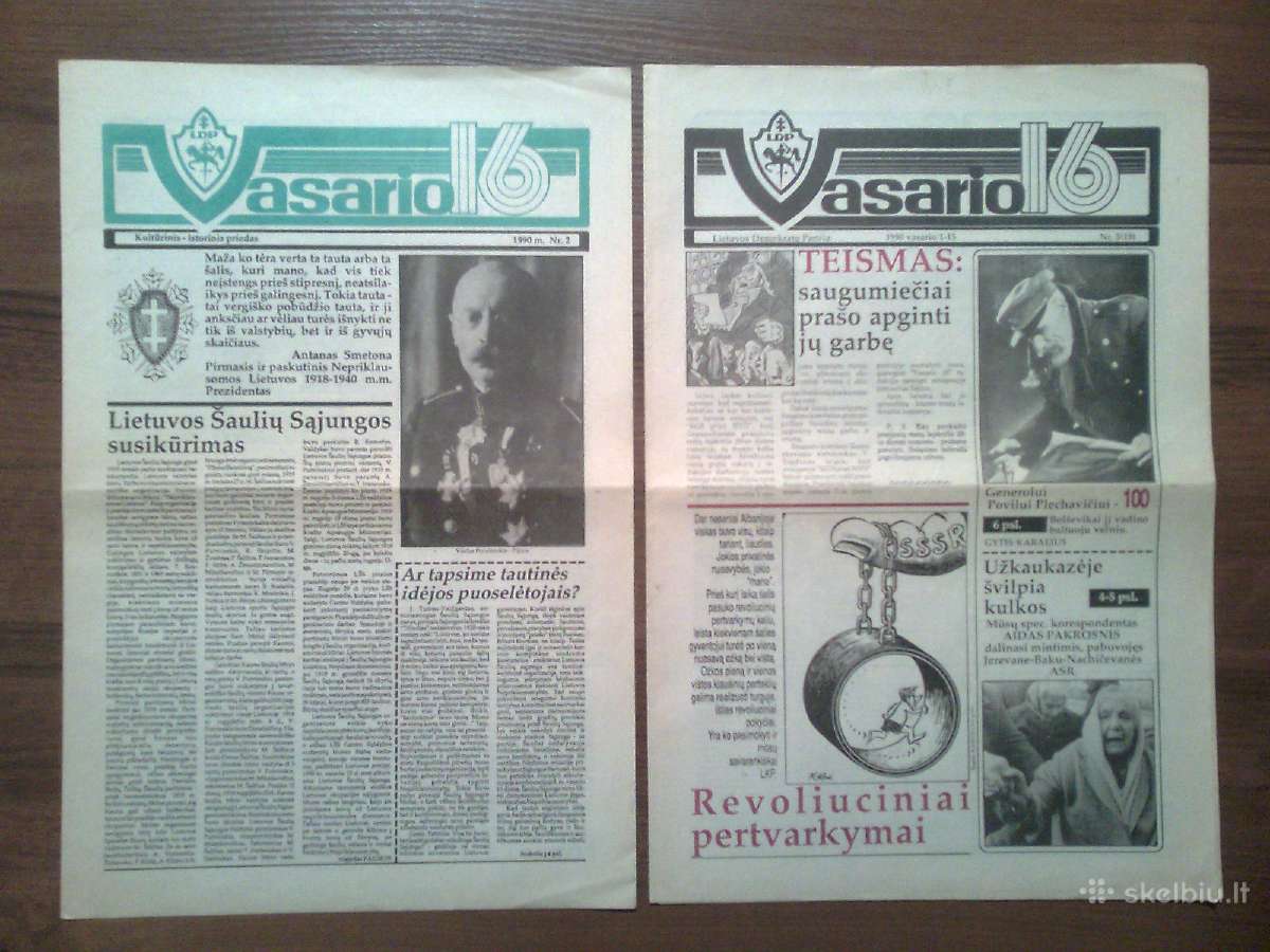 Laikrastis "Vasario 16" 1989-1990 metai - nuotraukos Nr. 5