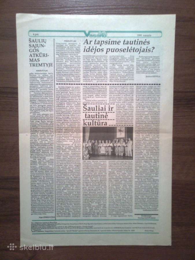 Laikrastis "Vasario 16" 1989-1990 metai - nuotraukos Nr. 8
