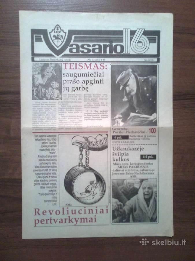 Laikrastis "Vasario 16" 1989-1990 metai - nuotraukos Nr. 9