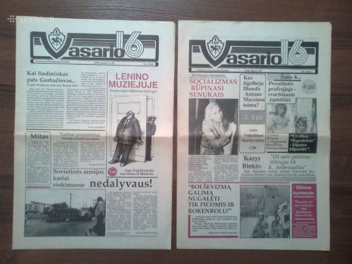 Laikrastis "Vasario 16" 1989-1990 metai - nuotraukos Nr. 15