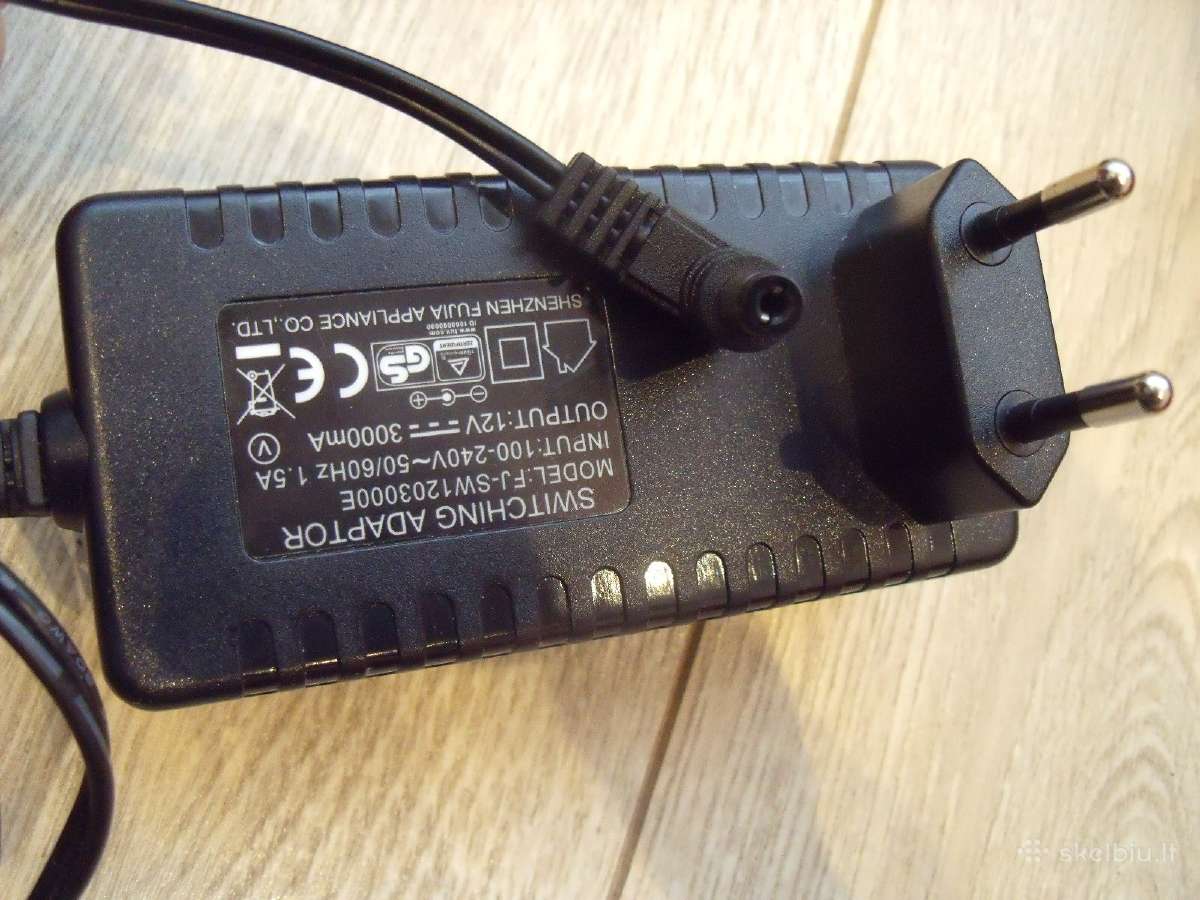 12v ir kiti maitinimo adapteriai, transformatoriai