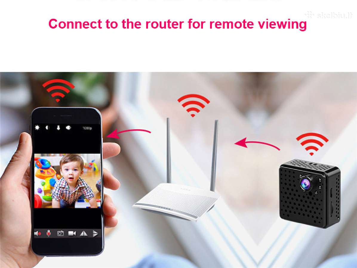 Hi End, Full HD (1080p), WiFi, P2p, Ip Kamera - nuotraukos Nr. 8