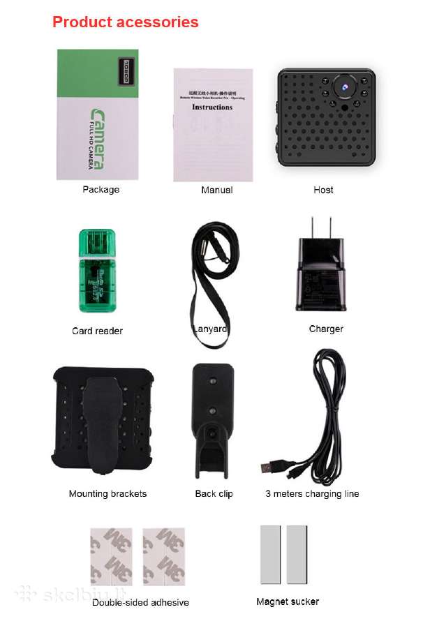 Hi End, Full HD (1080p), WiFi, P2p, Ip Kamera - nuotraukos Nr. 10