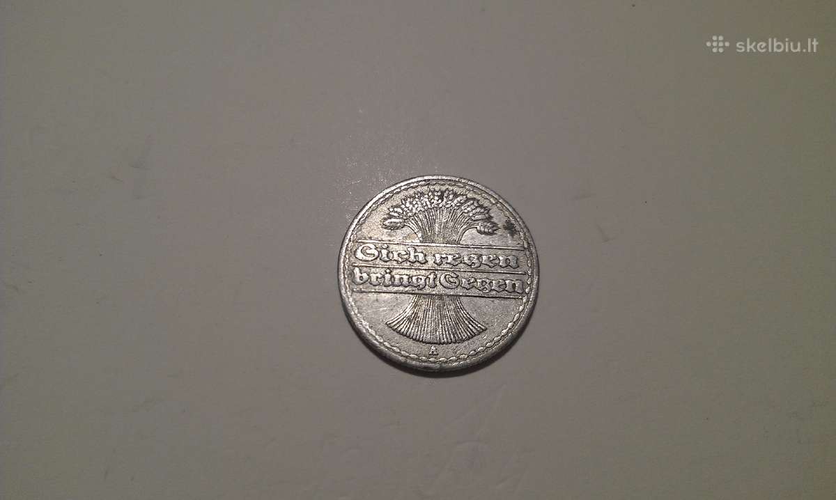 Moneta Germany - Weimar Republic 50 Pfennig 1921d - nuotraukos Nr. 2