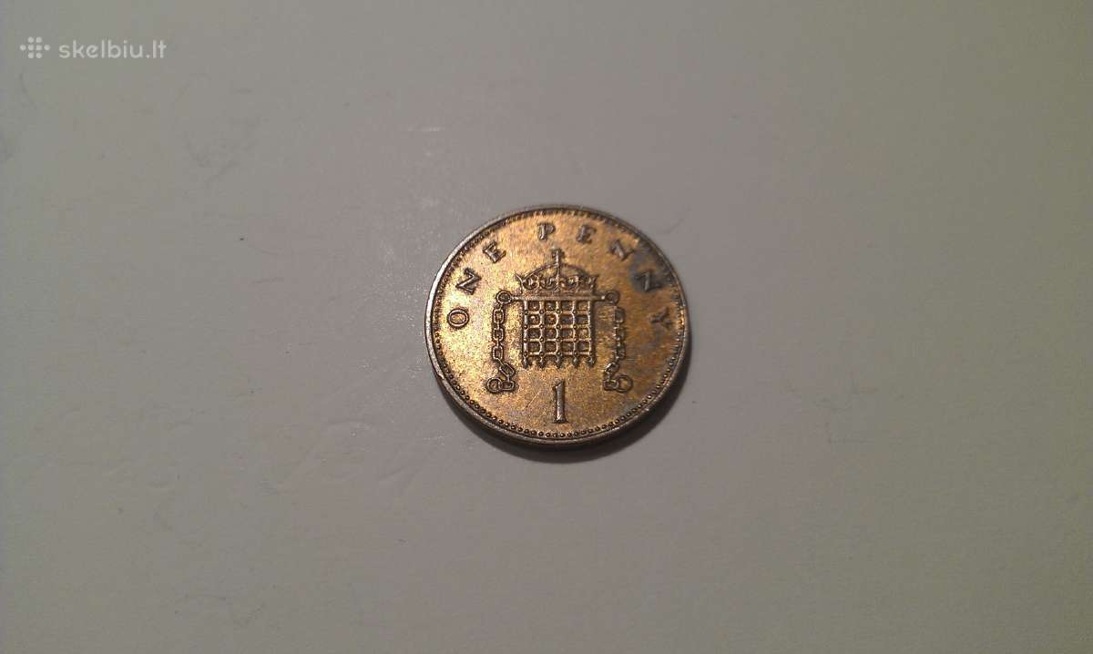 Great Britain One Penny Queen Elizabeth 11 1999 m. - nuotraukos Nr. 2