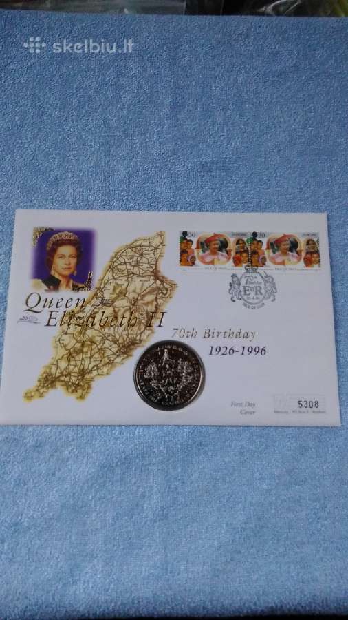 Moneta Isle of Man, 1996m. 1 krona, cu-ni - nuotraukos Nr. 3