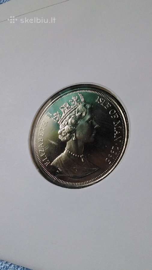 Moneta Isle of Man 1995m. 1 krona, cu-ni - nuotraukos Nr. 2