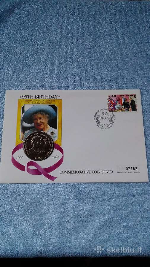 Moneta Isle of Man 1995m. 1 krona, cu-ni - nuotraukos Nr. 3
