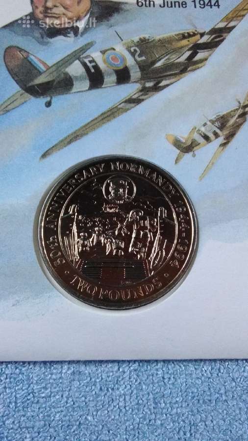 Moneta Guernsey 1994m. 2 svarai, cu-ni