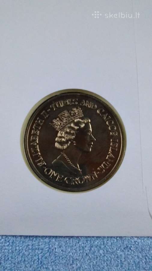 Moneta Turks and Caicos isl. 1991 m. 1 krona - nuotraukos Nr. 2