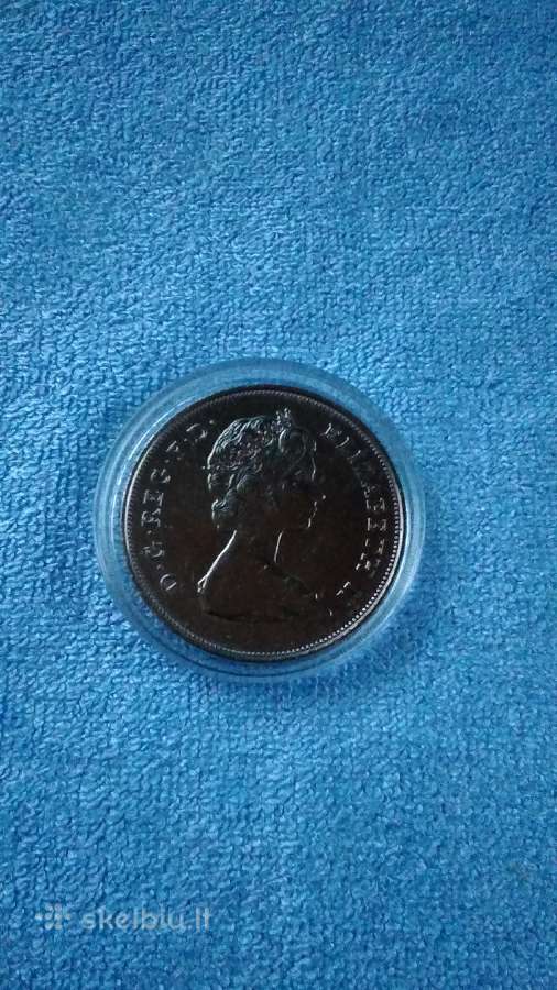 Moneta UK 1981 m. 1 krona, cu ni - nuotraukos Nr. 2